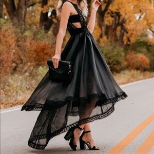 Vici Heavenly High Low Statement Dress - Black